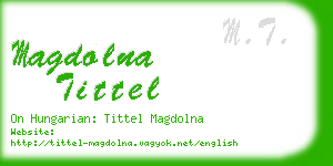 magdolna tittel business card